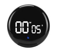 Taidda Minuterie de Cuisine Numérique, Compte à Rebours Magnétique avec Grand écran LED, Rechargeable par USB C, Facile pour la Cuisine, Les Exercices de Cuisson, Les études (Black)