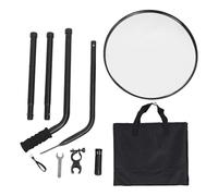 Taidda Miroir D'inspection Sous Voiture, Miroir de Recherche Convexe Télescopique de 30 Cm avec 3 Roues, Grossissement 2X, Angle Réglable et Lampe de Poche LED, Application pour les