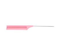 Taidda Peigne en Acier à Queue de Rat, Outil de Coiffure Fin pour Femmes, Peigne de Coiffure pour Salon de, Coiffeur, à Queue de Rat, 9" de Long (PINK)