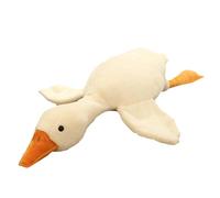 Taidda Peluche d'oie Blanche de 90 Cm, Jouet en Forme de Cygne Doux, Oreiller Câlin, Animal en Peluche pour Enfants et Adultes, Développement de L'empathie, Décoration de Chambre à Coucher, Jaune