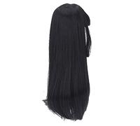 Taidda Perruque Droite en Fibre Résistante à la Chaleur pour Poupées 1/3, Matériau de Cheveux Complets et épais pour la Décoration de Poupée, Parfaite pour la Fabrication de Fournitures de DIY (BLACK)