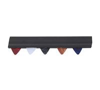 Taidda Pince de Support pour Médiators en Caoutchouc Noir avec 5 Accessoires de Micro, Installation Facile pour Les Performances sur Scène, s'adapte à Les Pieds de Microphone, 1 X Pince, 5 X Micro