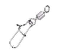 Taidda Pivot de Pêche Pivotant Durable en Acier Inoxydable, pour Changement Rapide de Leader, 50 Pièces pour Les Pêcheurs (4#)