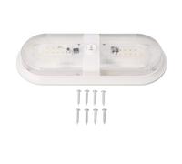 Taidda Plafonnier RV avec Perles LED SMD 2835, Haute Résistance Lumineuse, économie d'énergie.Fabriqué en Matériau ABS Durable, Lumière Blanche Douce pour Remorque 10 à 24 V.