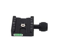 Taidda Plaque de Dégagement Rapide à Pince Métallique avec Règle de Précision pour Trépied RRS BENRO - Base de Chargement Rapide Entièrement Métallique pour Photographes et Vidéastes - Métal Noir