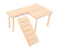 Taidda Plateforme pour Hamster en Bois 28x17x13,5cm avec échelle d'escalade | Pin Non traité, Bords Lisses, Cage de Repos et D'escalade, compatibilité avec les Petits Animaux, Accessoire de Cage pour