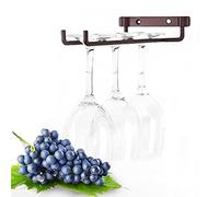 Taidda Porte-Verres Mural en Fer, Support à Tasses à Vin à Une Rangée, Décoration Durable pour étagères de Bar de Cuisine, Maison, Gain de Place, Convient pour Cuisine, Salle de Bain, Salon, Chrome