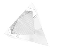 Taidda Pyramide de Cristal Exquise Figurine Sculptée en Pierre de Quartz pour la Décoration de la Maison, Presse-papier Porte-bonheur pour la Famille et les Amis (Cristal K5 de 4 cm)
