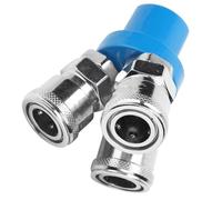 Taidda Raccord Rapide Pneumatique de Style Japonais 1/4 ", Robuste et Sûr pour Pompe à Air, Connecteur de Compresseur D'air pour une Large Utilisation, Matériau Métallique (Tour 3 voies)