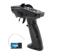 Taidda Racing Récepteur émetteur RC 2,4 GHz 4 Canaux avec Indicateur LED pour Voitures et Bateaux RC, Avertissement de Batterie Faible, Ensemble émetteur-Récepteur pour Amateurs