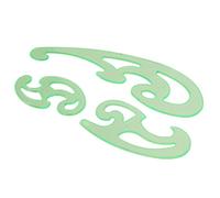 Taidda Règle de Courbe Modèle de Dessin Français en Plastique Polyvalent Durable pour la Couture sur Mesure 3 Pièces Règle de Courbe Rapide en Forme de Nuage pour Designers, Ingénieurs