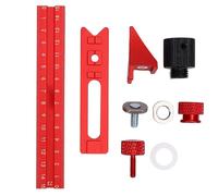 Taidda Règle de Guidage à 4 Côtés pour le Travail du Bois, Outil de Marquage Position D'aimant en Alliage D'aluminium avec échelles Claires pour Disposition Cadre Plafonds Armoires (Style 2)