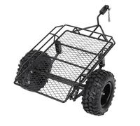 Taidda Remorque à Seau en Métal Améliorée avec Style pour Voiture RC D90 SCX10 CC01 1/10, Pièces de Bricolage, Caoutchouc + Métal Noir 11,4 X 8,3 X 5,1 Pouces, Adaptée pour Voiture SCX10 /10 RC
