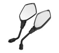 Taidda Rétroviseurs de Moto Universels, Rétroviseurs Latéraux Noirs Résistants aux Chocs avec Large Champ de Vision, pour Guidon de 22 Mm, ATV Dirt Bike