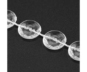 Taidda Rideau de Perles en Acrylique Transparent de 10mm, Décoration Scintillante, Artisanat de Bricolage pour une Réception de Mariage élégante (Transparent)