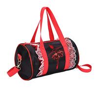 Taidda Sac à Main de Danse de Ballet à Paillettes pour Filles, Sac à Bandoulière pour Ballerine de Danse - Grande capacité pour Transporter des Serviettes, des Vêtements - Rose (Fil Court Noir)