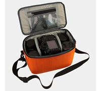 Taidda Sac étanche pour Objectif D'appareil Photo DSLR, Pochette de Séparation Portable Anti-Usure pour Les Amateurs de Photographie, en Nylon 13x9.1x6,3 Pouces, Orange (Section Horizontale Orange)