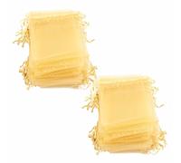 Taidda Sacs à Bijoux 100 Pièces, 10x15cm, Sacs Cadeaux en Maille Douce et Soyeuse avec Cordon de Serrage, Opération Simple pour Stocker des Objets de Collection Lors D'événements (GOLD)