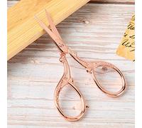 Taidda Scissor Rétro, Cross Stitch Scissor Retro Broderie Vintage Fabriqué à la Main (Or rose)