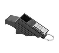 Taidda Sifflet D'arbitre Professionnel à Haute Fréquence, sans Noyau, pour Basket-Ball, Football, Volley-Ball, avec Cintre en Nylon, pour Officiels Sportifs et Entraîneurs (Argent Peint en Noir)