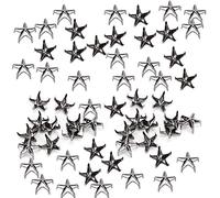 Taidda Star Rivets 200PCS 10MM Rivets Galvanisés Anti-Corrosion Accessoires pour Vêtements Pistolet Noir pour Chaussures Applications Larges (Alliage de zinc 4)