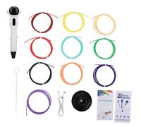 Taidda Stylo D' 3D sans Fil pour Enfants Astronautes, Outil de Gribouillage Sûr à Basse Température pour Enfants, Stylo Artisanal Rechargeable pour la Création D'œuvres D'art à la Maison ou en (WHITE)