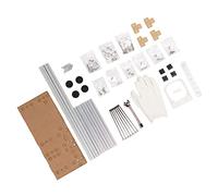 Taidda Support de Boîtier pour Ordinateur ATX, Conception Aérée, Forte compatibilité, Support 4 Emplacements PCI, Cadre Nu en Alliage D'aluminium coloré pour Les Amateurs de Jeux (Silver)