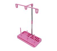 Taidda Support de Fil Durable à 3 Bobines pour Machine à Coudre Domestique, Quilting, Bricolage, Support de Fil en Plastique pour la Plupart des Machines à Coudre Domestiques (PINK)
