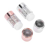 Taidda Tampons pour Nail Art, Joint en Silicone de Haute qualité pour Femme, Outil de Manucure pour Usage Domestique, Ensemble de 2 Tampons pour Ongles en or Rose, Couleurs Argentées