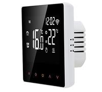 Taidda Thermostat LCD Intelligent pour Un Contrôle Efficace de la Température, Commande Vocale pour Un Usage Domestique, Compatible avec, et Tmall Genie, AC230V (Bouton Orange au Dos Blanc 16A)
