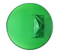 Taidda Toile de Fond de Chaise à écran Vert Portable Pliante pour Les Conversations Vidéo de Photographie, Fond D'écran Vert Rond de 142 Cm, Tissu Absorbant la Lumière, adapté à L'enregistrement en