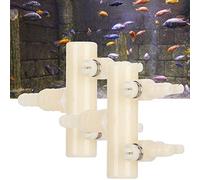 Taidda Valve de Séparation pour Aquariums, 2 Pièces, en Plastique Durable, Facile à Utiliser, Spécifications Multiples pour Le Port D'entrée d'air, Connecter Un Diamètre Intérieur de Tuyau d'air de