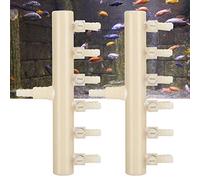 Taidda Valve de Séparation pour Aquariums, 2 Pièces, en Plastique Durable, Facile à Utiliser, Spécifications Multiples pour Le Port D'entrée d'air, Connecter Un Diamètre Intérieur de Tuyau d'air de