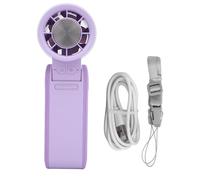 Taidda Ventilateur Portable à Main, Batterie Rechargeable 4000 MAh, 4 Vitesses, Refroidissement par Semi-conducteurs, Mini Ventilateur Personnel Silencieux avec Cordon (PURPLE)