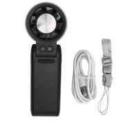 Taidda Ventilateur Portable à Main, Batterie Rechargeable 4000 MAh, 4 Vitesses, Refroidissement par Semi-conducteurs, Mini Ventilateur Personnel Silencieux avec Cordon (BLACK)