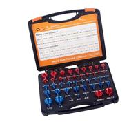 Taidda Vérificateur de Filetage D'écrous et de Boulons, Jauge en Aluminium Complète de 44 Pièces, Tailles Standard SAE et Métriques, Outil de Mesure de Filetage Portable pour les Travailleurs de