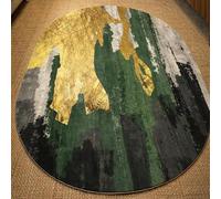 Taidianolp Tapis Ovale Salon Décoration,Tableau Abstrait Moderne Jaune Vert Gris Blanc Noir, Vert, 90 x 140 cm,Deco Aesthetic Chambre à Coucher,Decoration Armoire Chambre,