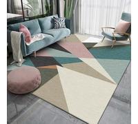 Taidianolp Tapis Salon Décoration intérieure,Multicoloured,160 x 230 cm,Vert marbré, Vert Olive foncé, Rose Beige géométrique Moderne,Tapis Lavable Moderne Grand Chambre à Coucher,