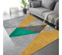 Taidianolp Tapis Salon Décoration,Noir, Gris, Moutarde, Jaune, Vert, géométrique, Moderne, Multicolore, 160 x 230 cm,Tapis pour Décoratif Salle de séjour Chambre Moquette,