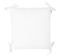 Taie de coussin modulable avec liens à nouer en gaze de coton blanc TU