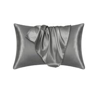 Taie D Oreiller en Soie Taie d'oreiller décorative en Soie et Satin for lit(Color 1,1PCx51x66cm(20x26in))