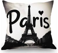 Taie D Oreiller Tour Eiffel J'adore Paris Résistant Taie Oreiller Lavable Taies D'Oreillers pour Coussin Famille Jardin 45X45Cm