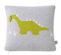 Taie de coussin en coton biologique gris, dino TU