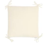 Taie de coussin modulable avec liens à nouer en gaze de coton écru TU