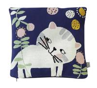 Taie de coussin tricot coton chaton