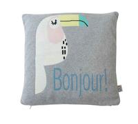 Sevira Kids - Taie de coussin en tricot de coton - TOUCAN gris TU