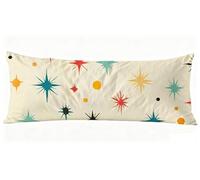 Taie de Traversin 120 cm Beige Taie Oreiller 40 x 120 cm Taies D'oreillers Moderne Impression Recto Verso Protege Oreiller, Améliorer Sommeil Qualité Long Coussin Grossesse pour Lit Canapé J0-975