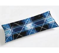 Taie de Traversin 120 cm Bleu Housse de Traversin 120x40cm Plaid, Luxe Grande Taies d'oreiller Velours de Corps Orthopédique Maternité, Douce, Confort et Respirante, pour Déco Salon Canapé K8-345