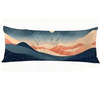 Taie de Traversin 120 cm Bleu Marine Taie Oreiller 40 x 120 cm Taies D'oreillers Paysage Impression Recto Verso Protege Oreiller, Améliorer Sommeil Qualité Latéral Long Coussin Grossesse J0-1322