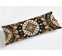 Taie de Traversin 120 cm Bohême Housse de Traversin 120x40cm Mandala, Luxe Grande Taies d'oreiller Velours de Corps Orthopédique Maternité, Douce, Confort et Respirante, pour Déco Salon Canapé K8-963